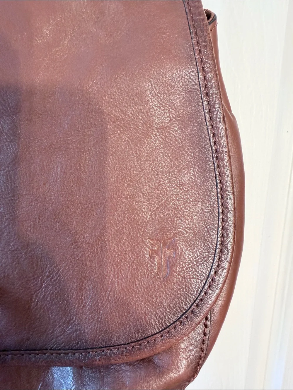 Frye Dark Brown Leather Saddle Crossbody